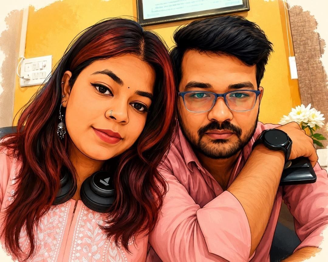 The two of us on the day we met